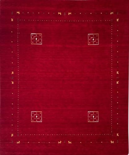 Gabbeh Rot Teppich 100% Wolle 250x300 cm Handgewebt Lori 114