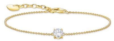 Thomas Sabo Armband mit pinkfarbenem Zirkonia-Anhänger 925 Sterlingsilber A2156-414-14