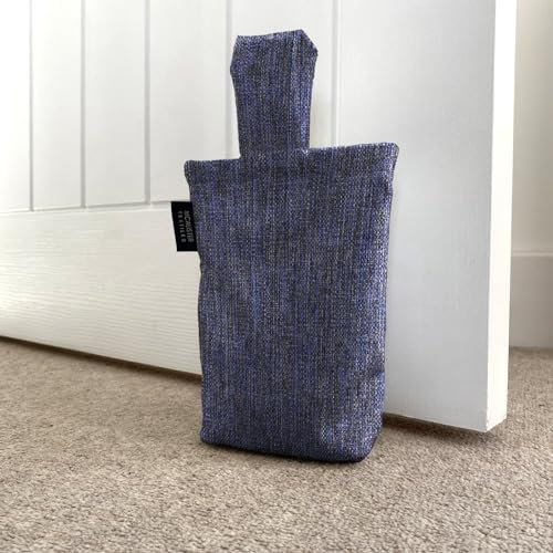 McAlister Textiles Unfilled Fabric Door Stop Bag 21cm x 17cm in Navy Blue