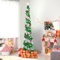 YHANEC Albero di Natale Pop Up, 180cm Pieghevole, Salvaspazio Stretto e Alto, Albero di Natale Slim con Supporto, Paillettes Scintillanti, per la Decorazione(Verde + Argento)
