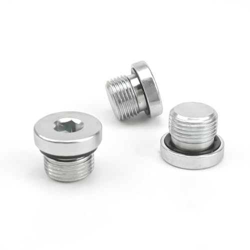 SRJQXH 3 Stück Blindstopfen G3/8 Kohlenstoffstahl Verschlussstopfen, Geeignet zum Abdichten von Rohren