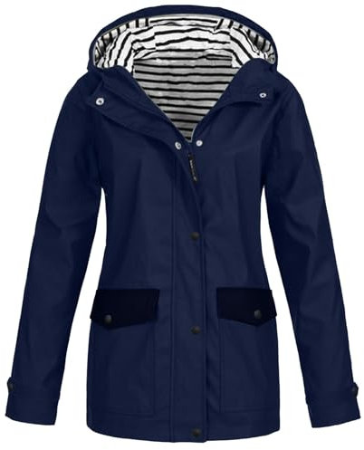 Vêtements Imperméables Femme, Veste De Pluie Pour Femme, Coupe-Vent Femme Imperméable Long Femme, Vêtement Femme Pas Cher, Blazer Femme À Capuche, Veste Femme Chic Et Elegant Mi Saison Manteau