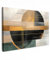 MuchoWow© Impression sur Toile Decoration Murale Peinture 120x80 cm Tableaux Art Décoratif Muraux Décoration Chambre Abstrait - Or - Bronze - Vert - Formes - Moderne
