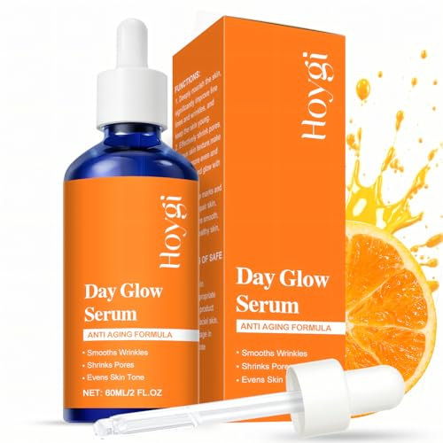 Vitamin C Serum, Serum Gesicht mit Hyaluron, Brightening Face serum, Gesichtspflege Gegen Dunkle Flecken und Falten, Leichte Textur die Haut Verjüngt Strahlt, 60ml