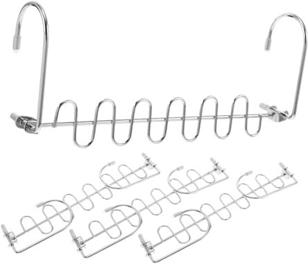 BUGUUYO 4 Stück Kleiderbügel Schrankorganisator Gürtelhalter Für Den Kleiderschrank Pullover-Organizer Gürtelhalter Für Männer Hängeschrank-Organizer Reisebügel Rostfreier Stahl Silver