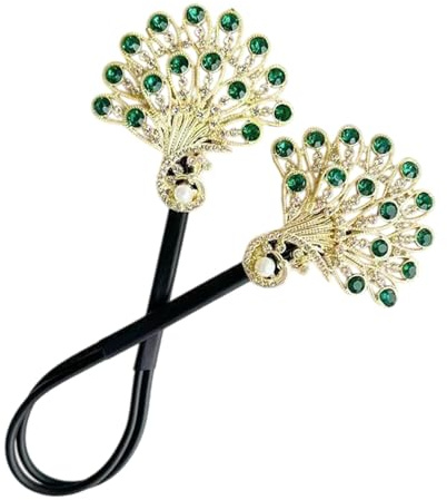 Peafowl Hair Bun Maker, Chinesischer Stil Peafowl Lazy Curler, Fashion Donut, 35.0 cm Haarschmuck für tägliche Aktivitäten, besondere Feiern, elegantes Styling-Werkzeug