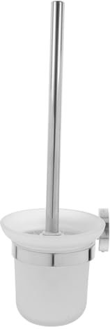 Cabilock Cepillo De Baño De Mango Kit De Limpieza para Inodoro Montaje Pared Acero Inoxidable