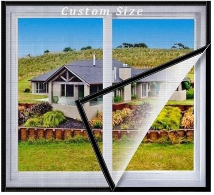 Redes de seguridad para balcón de tamaño personalizado, pantalla autoadhesiva para ventana, mosquiteras semitransparentes, mosquiteras para insectos, red de aislamiento de pájaros y gatos a prueba de