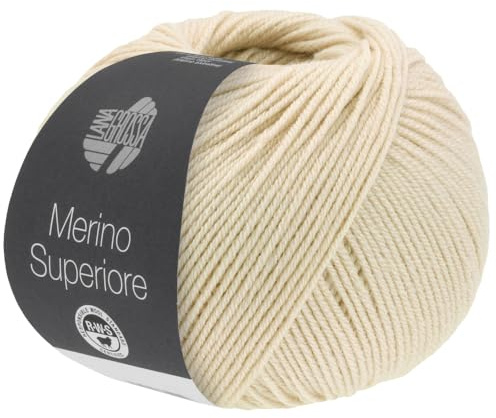 LANA GROSSA Merino Superiore | Pure, extrafeine Merinowolle waschmaschinenfest und filzfrei | Handstrickgarn aus 100% Schurwolle (Merino extrafein) | 50g Wolle zum Stricken & Häkeln | 180m Garn FB 51
