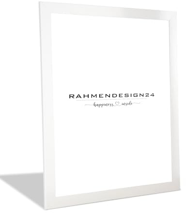 Rahmendesign24 Bilderrahmen Puzzlerahmen | Weiß (Glanz) 60x120cm | Moderner Fotorahmen für Fotos, Poster, Puzzle & Urkunden | Galerierahmen Wechselrahmen Deko Wandrahmen Tischrahmen