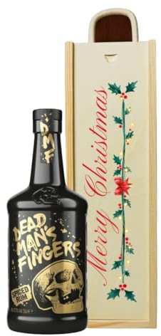 Merry Christmas Dead Man’s Fingers Spiced Rum Gift Set – 70cl (37.5% ABV) | Festive Spiced Rum Gift | Christmas for Him or Her