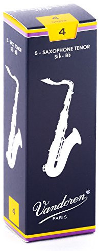 Vandoren SR224 Traditionell Tenor Saxophon Blätter - 5 Einheiten