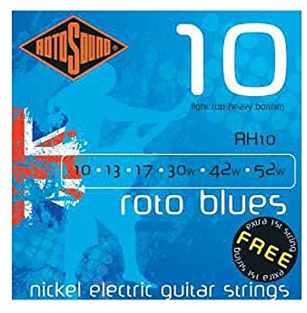 Rotosound: Light Top Heavy Bottom String Set - Roto Blues. For Electric Guitar