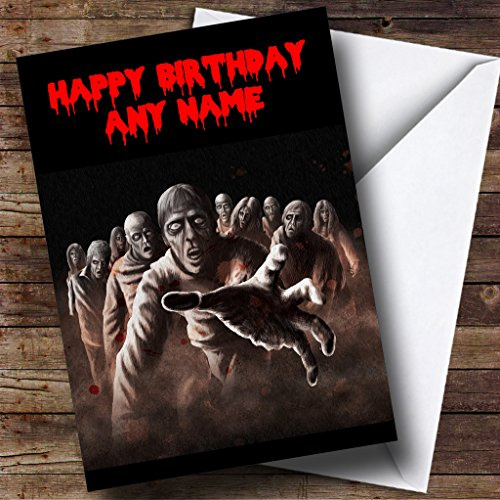 Fingerprint Designs Scary Horrible Zombies Horror Personalised Birthday Card | Horror, Scary & Horrid Card
