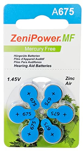 Zenipower Zinc-Air Hearing Aid Battery Size 675 (60)