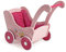 Holzpuppenwagen für Baby-Puppen bis 54 cm, Puppenwagen aus Holz, Schiebehöhe 43 cm, Papilio Pink