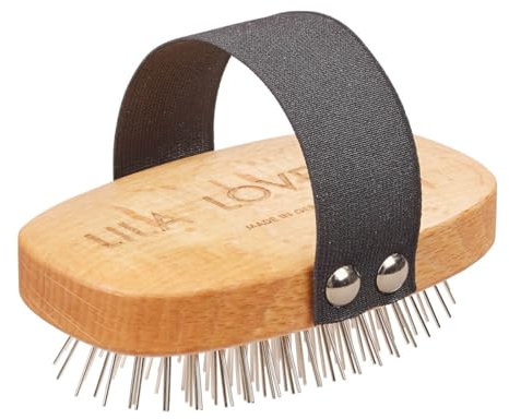 Langhaarbürste für Hunde – mit abgerundeten Metallzinke, vegan, mit Buchenholz aus nachhaltiger Forstwirtschaft, Made in Germany, BÜRSTE LANGHAAR von LILA LOVES IT