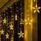 BLOOMWIN Christmas Star String Light Indoor Curtain Icicle Light Colorful 3m x 0.65m 8 Twinkle Modes 12Stars Window Decoration Light for Xmas Tree Wedding Party Hotel Festival