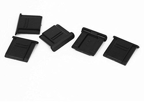 sourcing map 5 Stück Kamera Hot Shoe Cover Schutzkappe, Universal Kunststoff Hot Shoe Level Schutzabdeckung für Dgital DSLR SLR Kamera Schwarz