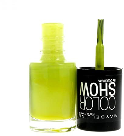 Maybelline New York Make-Up Nailpolish Color Show Nagellack Pow Green/Ultra glänzender Farblack in leuchtendem Grün, 1 x 7 ml