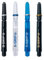 Harrows Supergrip Dartpfeil-Schäfte, drehbar, 4 Farben, zwei Größen – mittellang oder kurz, 3 Sets, schwarz / goldfarben