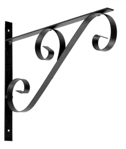 LB H&F Blumenampelhaken Hängekorbhalter Hängeampel Pflanzampelhalter Pflanzkorbhaken Metall schwarz (Ampelhaken)