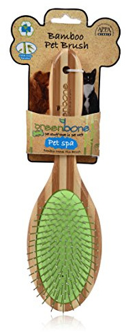 Greenbone Pet Spa Slicker Brush - All-Natural Bamboo Pet Grooming Tool - Entirely Made from Sustainable Bamboo for Dogs & Cats