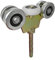 ZAB-S Laufwagen (Code:G-5M-40/M10) Laufrolle Profilmaße:40x40x2 Gartentor Schiebetor Rolltor (G-5M-40/M10)