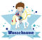 Samunshi® Ritter Wandtattoo Türschild mit Name personalisierbar Kinderzimmer Türaufkleber Baby Wandaufkleber - 100x87cm mehrfarbig