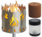 Gartenfackel Feuer Feuerschale Metall mit Stiel Brennmittel Solarlampe LED