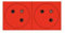 Legrand 077172L Doble Toma de Superficie Mosaic Link Conexión Lateral, Corriente 2P+T, 4 Módulos, Rojo