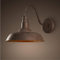 Lámpara de pared antigua Exterior Cúpula Cuello de cisne Aplique de pared Retro Industrial E27 Aplique de pared impermeable Bronce rústico Granero negro Alrededor de la sombra Almacén Loft Balcó
