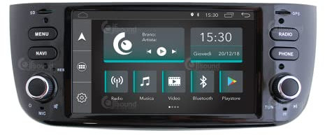 Costum fit Autoradio für Punto Evo Android GPS Bluetooth WiFi Dab USB Full HD Touchscreen Display 6.2 Easyconnect