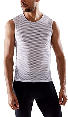 Craft Cool Mesh Superlight SL M | Funktionsshirt Herren ärmellos | Gr. M, Weiß | Mesh Top | perfekte Belüftung & Kühlung | superleichte Activewear für Herren | Baselayer Herren