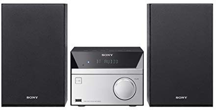 Sony CMT-SBT20B Hi-Fi System with CD, Bluetooth, DAB and FM Radio - Black/Silver (Renewed)