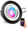 SSC-LUXon RF-2 flacher RGB LED Einbauspot schwarz schwenkbar inkl. Smart WLAN Lampe - Einbaulicht kompatibel mit Alexa, Siri & Google