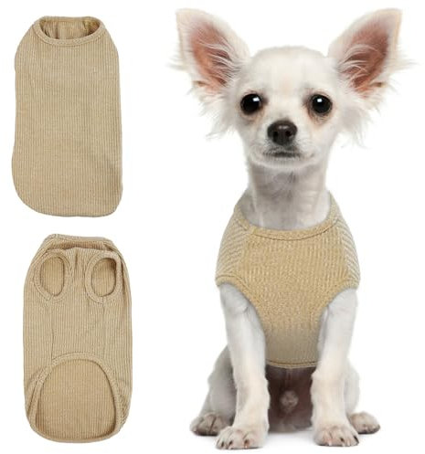 Hjumarayan Hundepullover Kleine Hunde - Dünn Hunde Pullover Waschbar Hundepulli Elastisch Pullover Hund Gestreifte Hunde Shirt Hunde Pullis für Chihuahua Yorkshire Terrier (Gelb XXS)