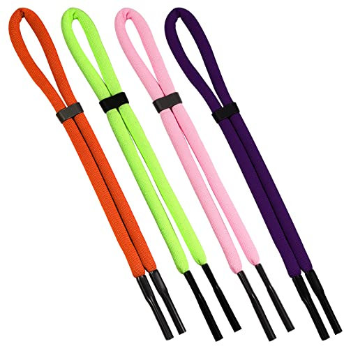 KINBOM 4pcs 66cm Sangles de Lunettes de Soleil Flottantes pour Hommes Femmes Sangle de Lunettes Réglable Attache Cordon Lunettes pour Sports Nautiques Bateau Kayak Surf (Lot 2)