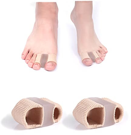 AIEX 2 Stück Toe Separator Bunion für Überlappende Zehen, Gel Zehenabstandshalter mit 2 Fußschlaufen, Hallux Valgus Korrektur Zehenspreizer für Frauen Männer
