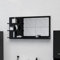 homiuse 90x10,5x45 cm Badspiegel Spiegel mit 3 Regale Rechteckiger Wandspiegel Mirror Badezimmerspiegel Badezimmer Spiegel Bad Stilvolle Duschspiegel Schwarz Holzwerkstoff Acryl