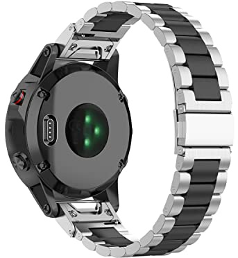 AISPORTS 22mm Quick Fit Uhrenarmband Kompatibel mit Garmin Approach S62/S60 Armband Edelstahl, Verstellbares Sportarmband Metallarmband Ersatzarmband für Garmin Fenix 7/6/6 Pro/5/5 Plus/Descent G1