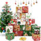 DTYGUIXE 24 Stück Adventskalender zum Befüllen Adventskalender Boxen Weihnachtskalender Schachteln Adventskalender Geschenkbox Weinachten Schachtel für Cupcakes, Schokoladenbrownies, Donuts, Kekse