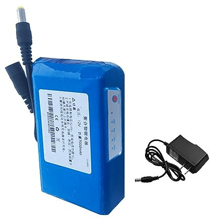 SSCYHT 12V DC 5000mah 6000mah 7000mah 9000mah 12000mah Rechargeable Lithium Ion Battery Pack Portable Power Bank for LED Strip Lights and more with 1A Charger,12V7Ah