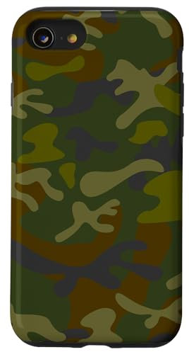 Hülle für iPhone SE (2020) / 7 / 8 Camouflage Camo Grün Braun Khaki Olive
