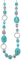 FULU AUTUMN Collana Lunga con Perline in Argento da Donna Collana Boho Lunga Bigiotteria Regali Compleanno per Lei(Turquoise blue)