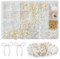 Weiße Perlen Set, Armbänder Selber Machen Perlen zum Auffädeln Weiße Perlen, Armband Set Selber Machen Geschenke für Mädchen Armbänder Charm Kit für DIY Armband Schmuckherstellung (DIY Set 1)