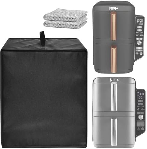 2025 Neue Staubschutzhülle für die Luftfritteuse, hitzebeständiges, wasser- und staubdichtes 600D-Nylonmaterial, Kompatibel für Ninja SL400EU/SL400EUCP Doppelkorb vertikale Heißluftfritteuse