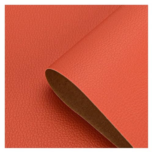 Kunstleder Selbstklebend Selbstklebender Lederstoff Zur Reparatur. Ledercouch-Reparaturset. DIY Großer Ledercouch-Flicken, Für Sofas, Möbel, Autositze, Bürostühle(Orange)