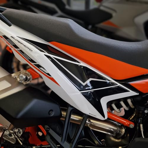 Resin Bike Aufkleber Motorrad Kompatibel Mit KTM 890 SMT 2023-2025. Seitenverkleidungen vor Stößen und Kratzern. Aufklebersatz 3D-Harzklebstoff - Stickers Made in Italy