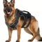 Hundegeschirr für Mittelgroße Grosse Hunde, Geschirr Hund No Pull Hundegeschirr Gepolstert mit 3 Griff, Sicherheitsgeschirr Anti Zieh Brustgeschirr Reflektierende für Hunde Spaziergang, Schwarz (XL)